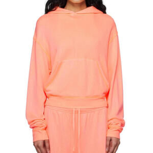 NWOT Skims French Terry Modal Classic Light Weight Hoodie Neon Orange Size Small